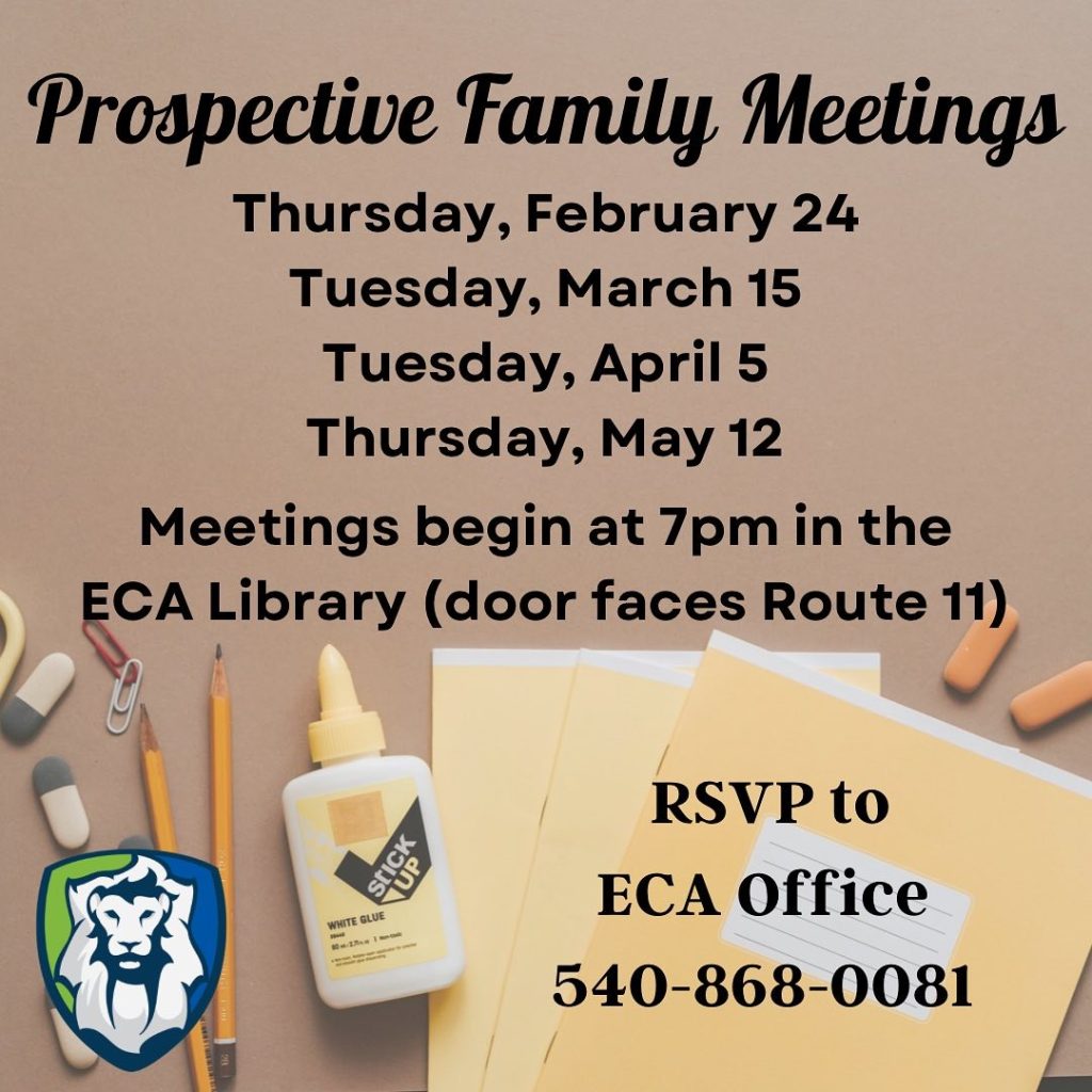 Prospective parent meetings schedule.